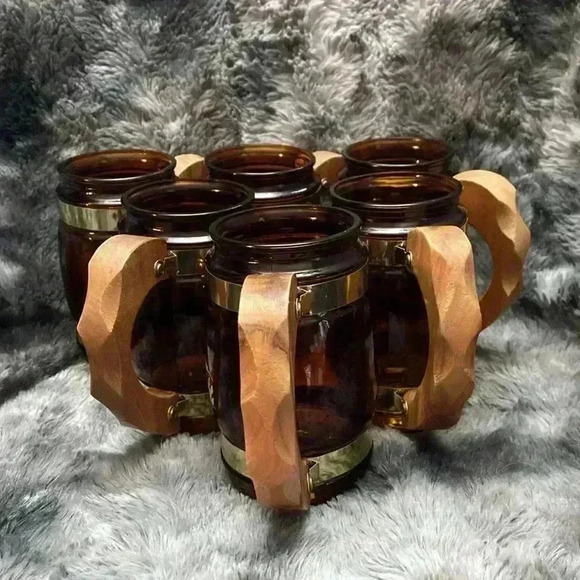 Vintage Siesta Ware Cowboy Barrel
Mugs & Wood  Serving Tray Set | - Picture 12 of 16